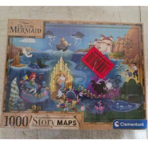 Clementoni - 39783 - Puzzle Disney Maps Little Mermaid - 1000 Pieces